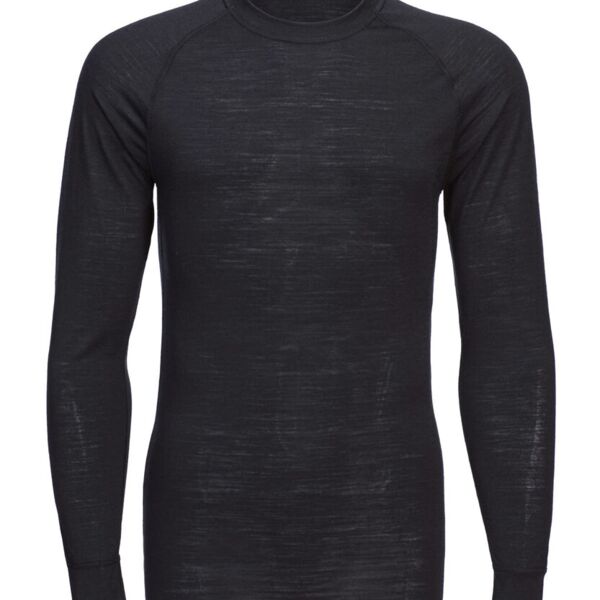 Merino wool crew neck long sleeve top Thumbnail